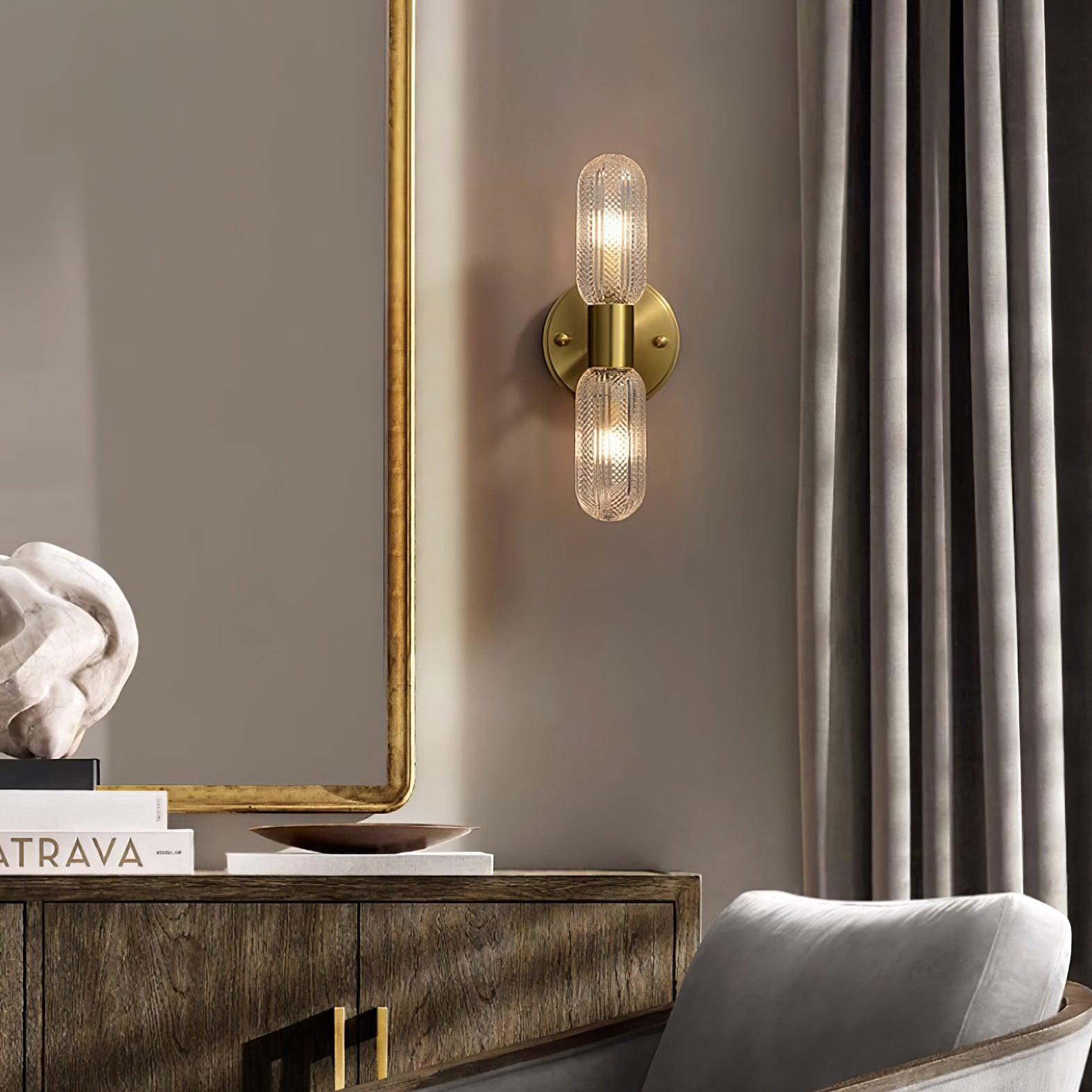 Lámpara de Pared Mallory Nórdica en Cobre con Pantalla de Vidrio, Aplique Pared Ideal para Espacios Reducidos 6