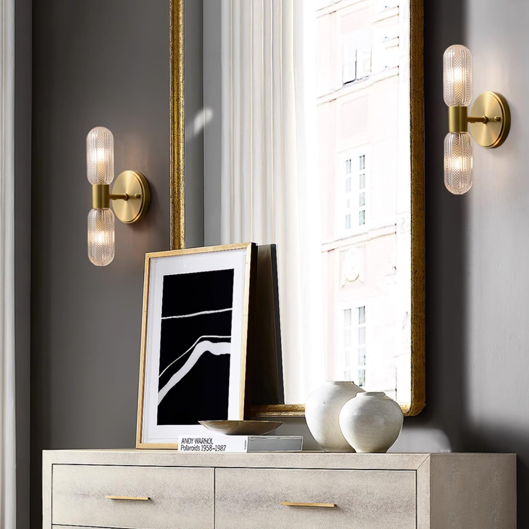 Lámpara de Pared Mallory Nórdica en Cobre con Pantalla de Vidrio, Aplique Pared Ideal para Espacios Reducidos 7