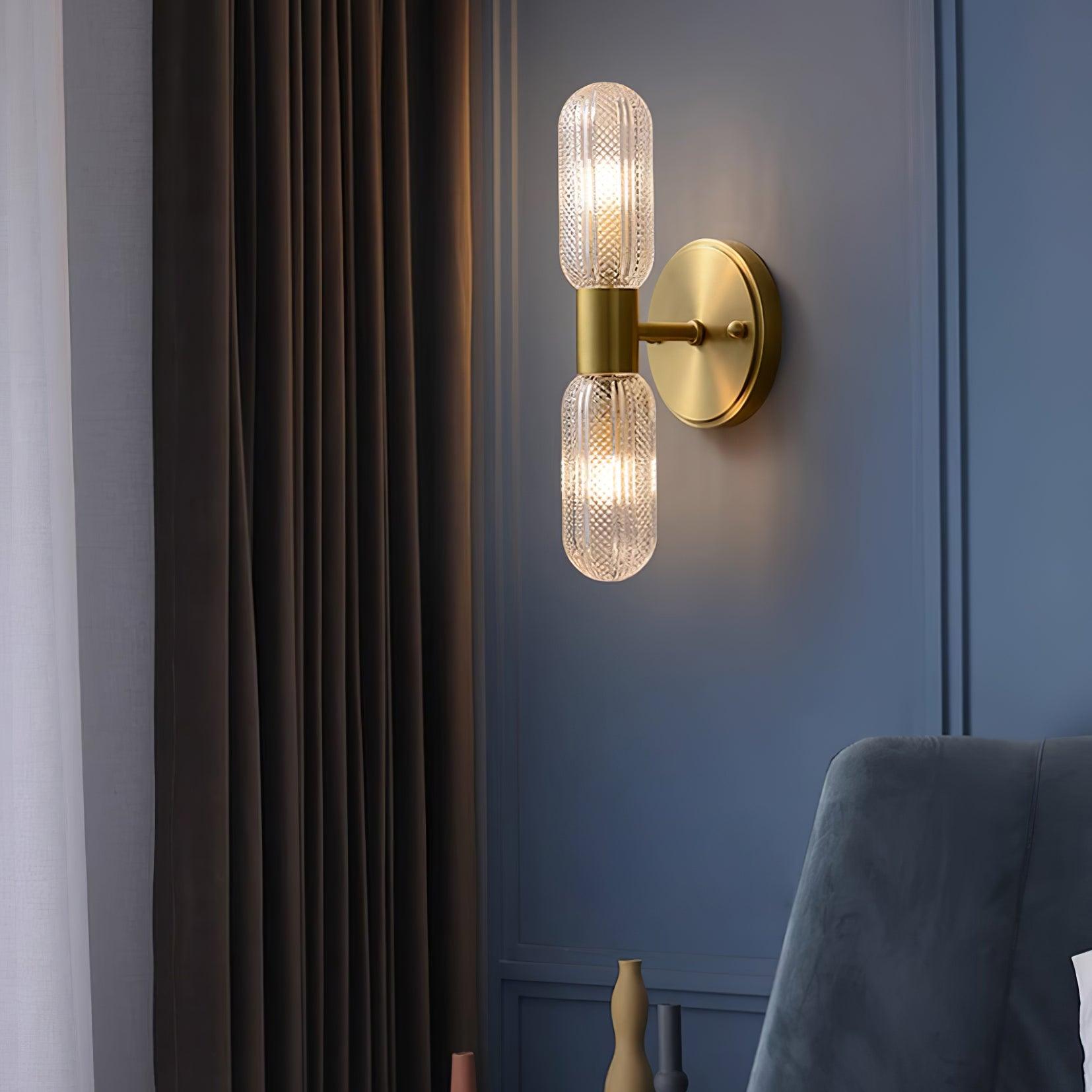 Lámpara de Pared Mallory Nórdica en Cobre con Pantalla de Vidrio, Aplique Pared Ideal para Espacios Reducidos 8