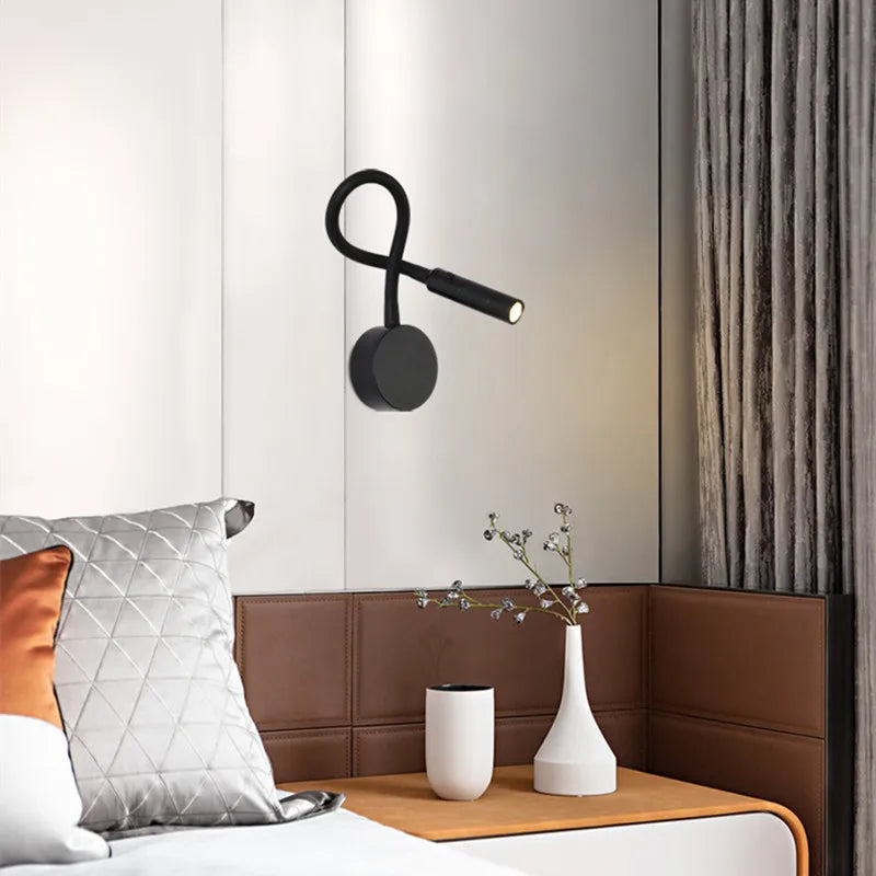 Lámpara de Pared Minimalista con Luz LED Ajustable para Lectura – Aplique Pared Eficiente y Compacto en Aluminio 2