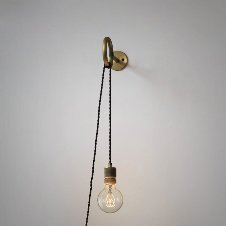 Lámpara de Pared Minimalista de Metal y Vidrio – Estilo Vintage, 40 cm de Altura 0
