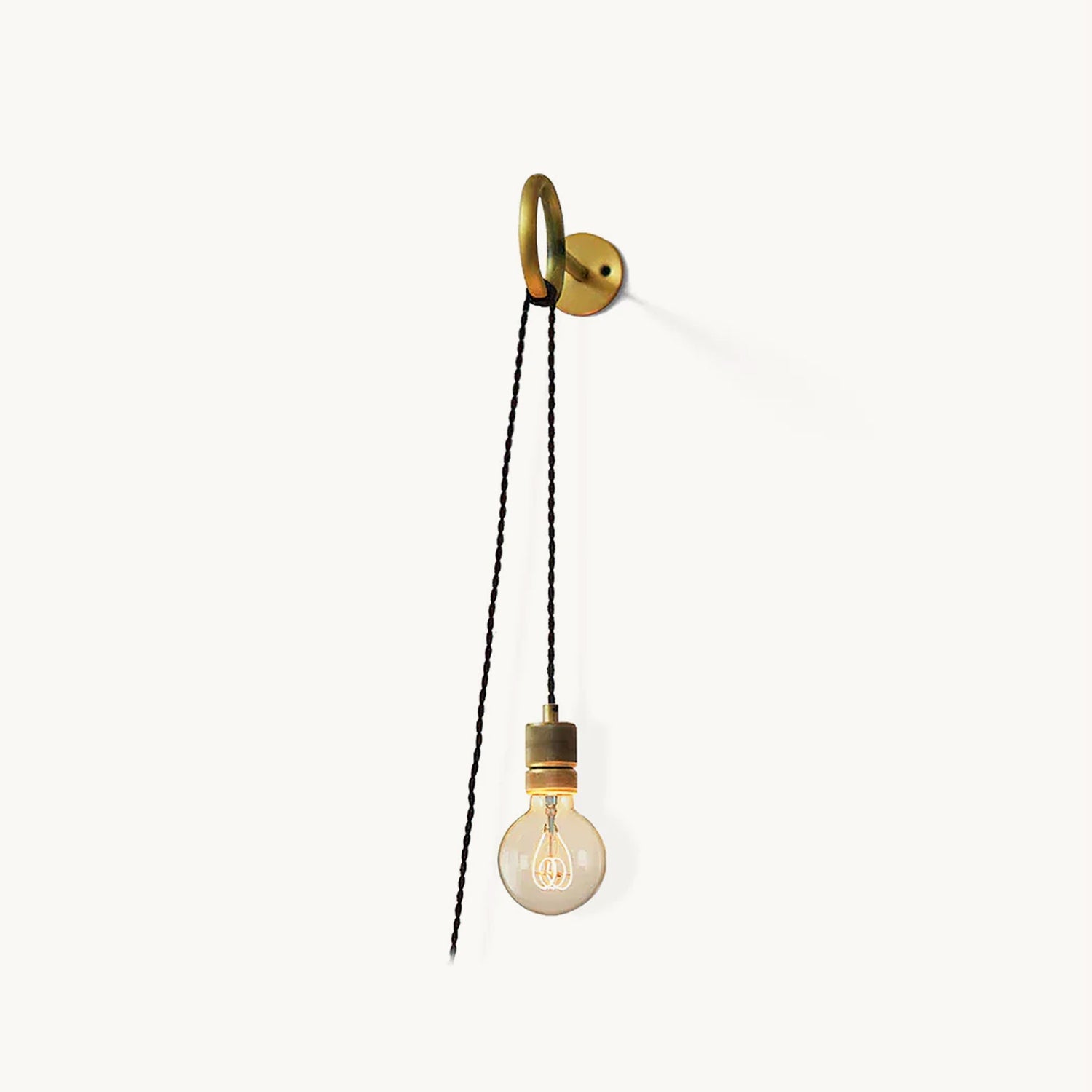 Lámpara de Pared Minimalista de Metal y Vidrio – Estilo Vintage, 40 cm de Altura 1