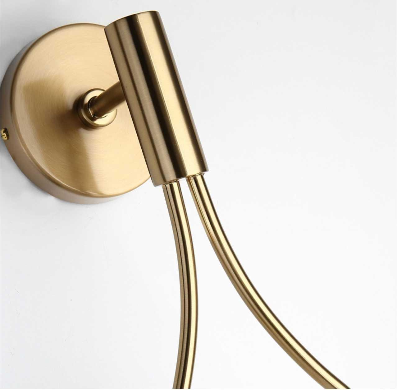 Lámpara de Pared Moderna Nórdica de Hierro y Vidrio en Acabado Negro o Dorado - Diseño Elegante y Compacto para Interiores 6