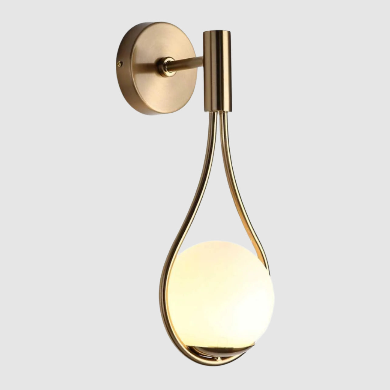 Lámpara de Pared Moderna Nórdica de Hierro y Vidrio en Acabado Negro o Dorado - Diseño Elegante y Compacto para Interiores 8