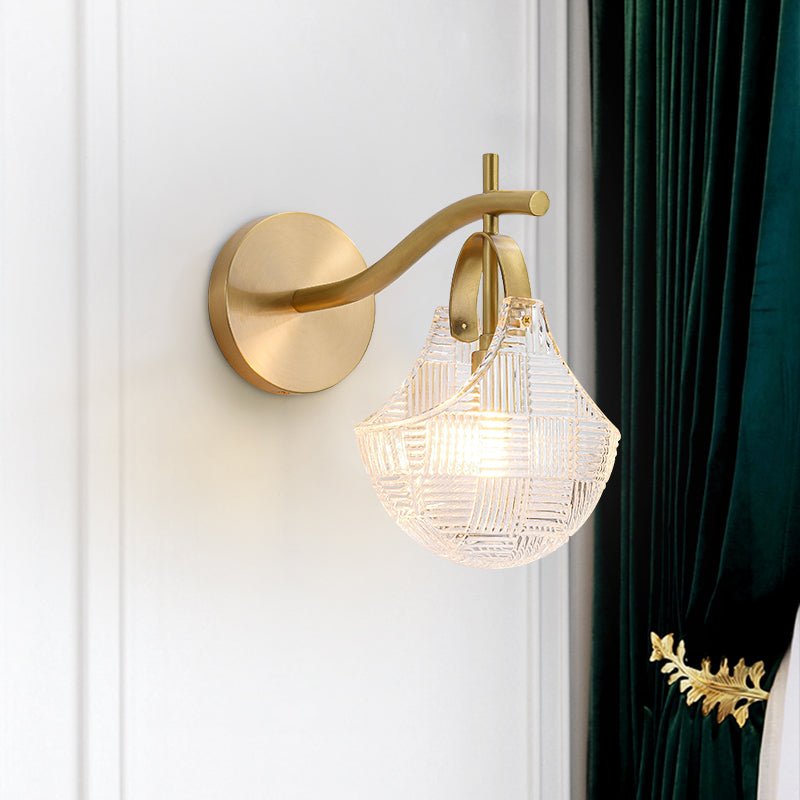 Lámpara de Pared Moderna Nórdica en Bronce, Aplique Pared de 25 cm, Compatible con Bombillas G9 0