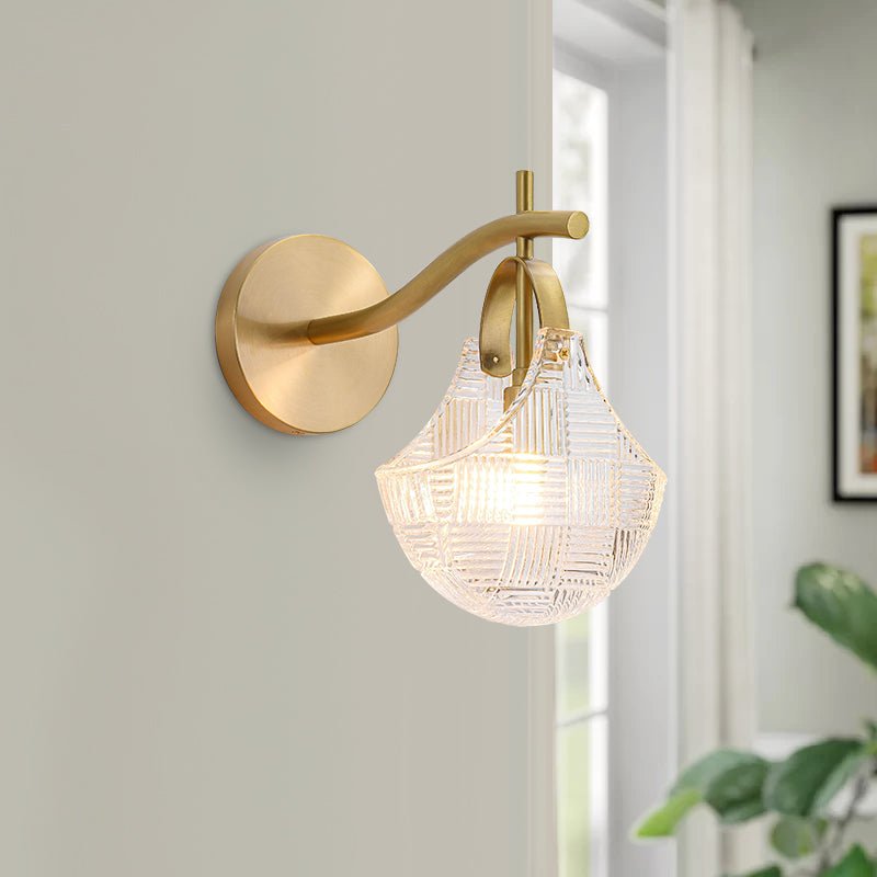 Lámpara de Pared Moderna Nórdica en Bronce, Aplique Pared de 25 cm, Compatible con Bombillas G9 1