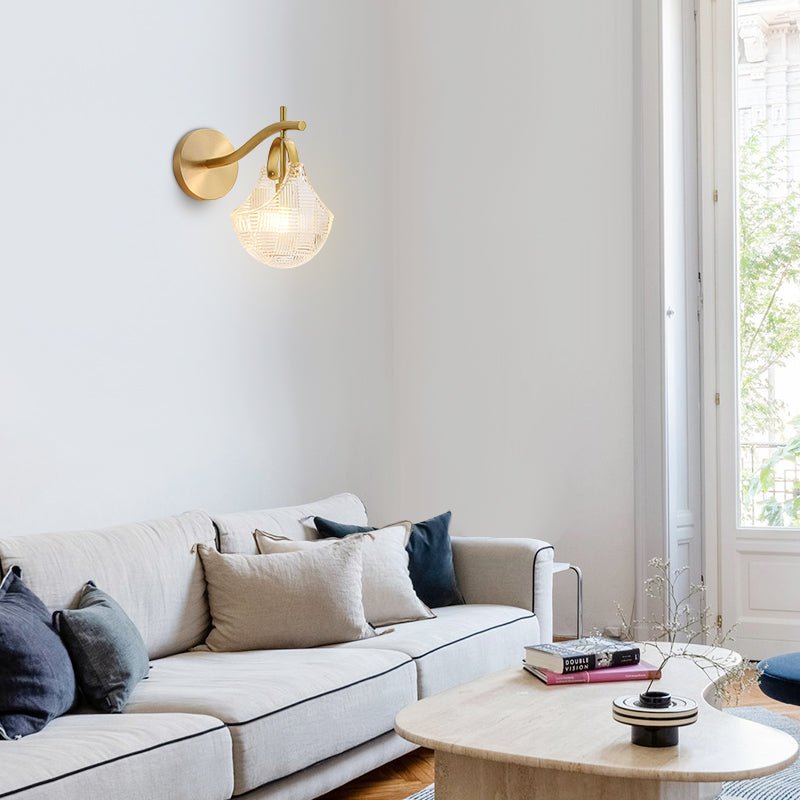 Lámpara de Pared Moderna Nórdica en Bronce, Aplique Pared de 25 cm, Compatible con Bombillas G9 2