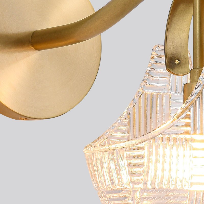 Lámpara de Pared Moderna Nórdica en Bronce, Aplique Pared de 25 cm, Compatible con Bombillas G9 5