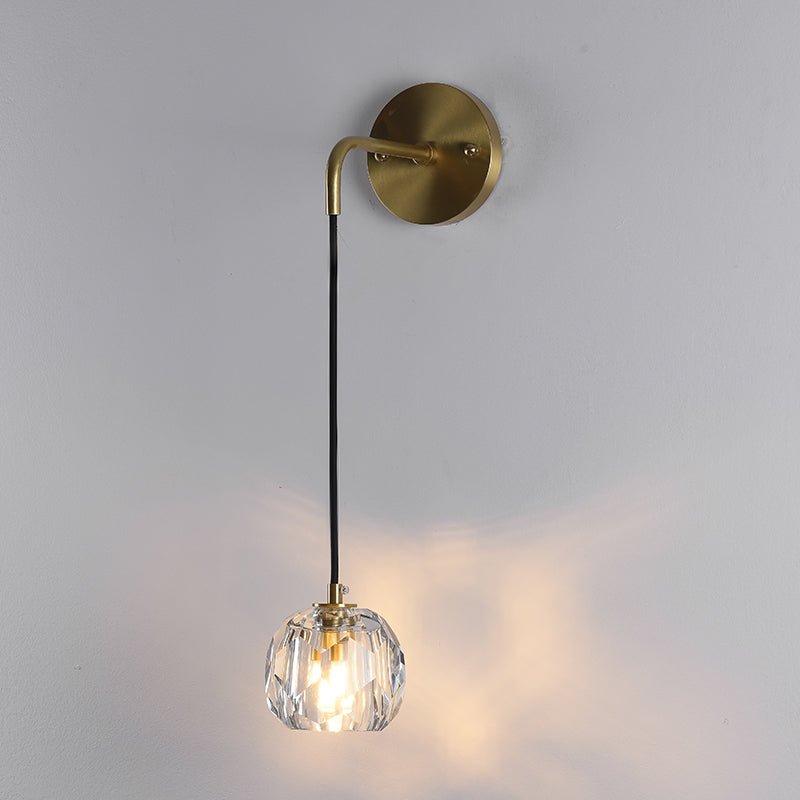 Lámpara de Pared Moderna de Cristal y Cobre con Acabado en Latón - Aplique Pared Ideal para Decoración de Interiores 3