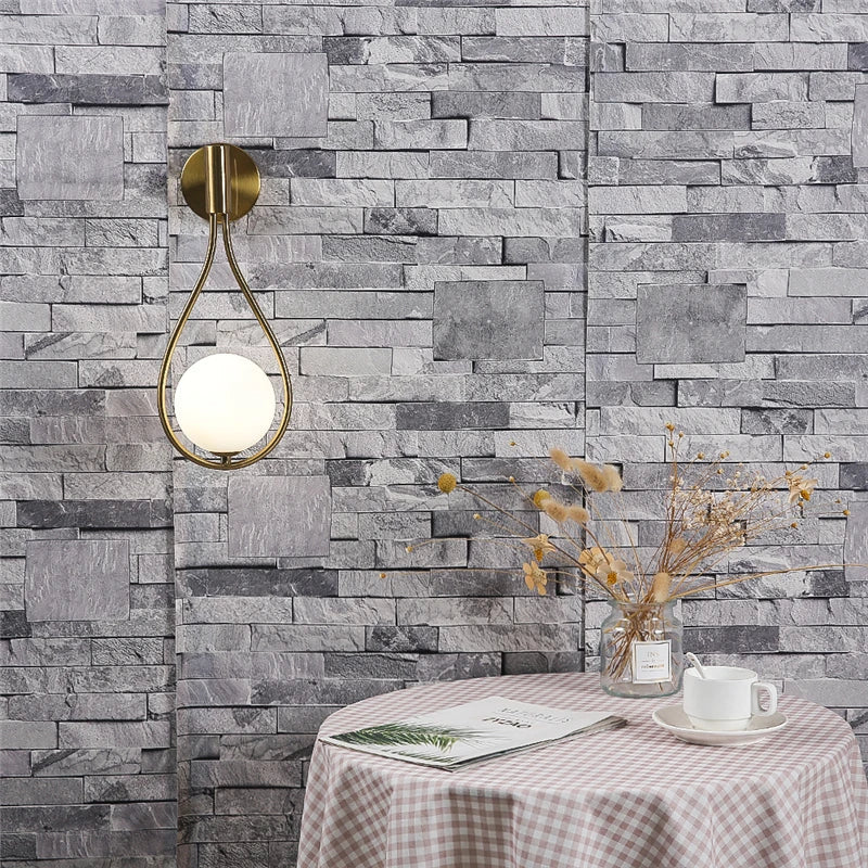 Lámpara de Pared Moderna de Esfera de Vidrio y Metal – Aplique Pared Elegante para Iluminación Suave y Acogedora 4