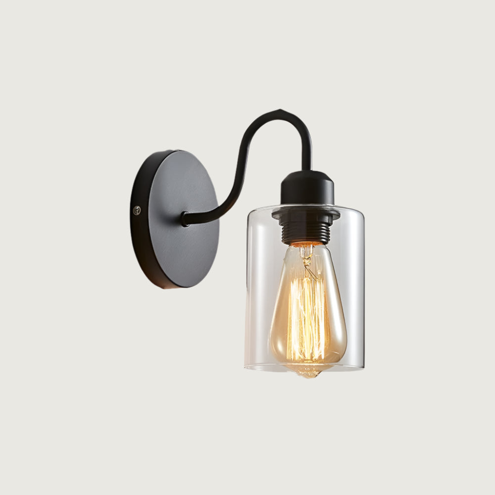 Lámpara de Pared Moderna de Hierro Negro para Sala de Estar - Iluminación Elegante y Minimalista 7