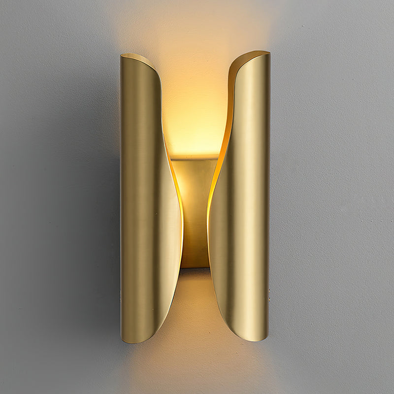 Lámpara de Pared Moderna de Latón Cepillado y Negro para Interiores – Guardian Wall Light 0