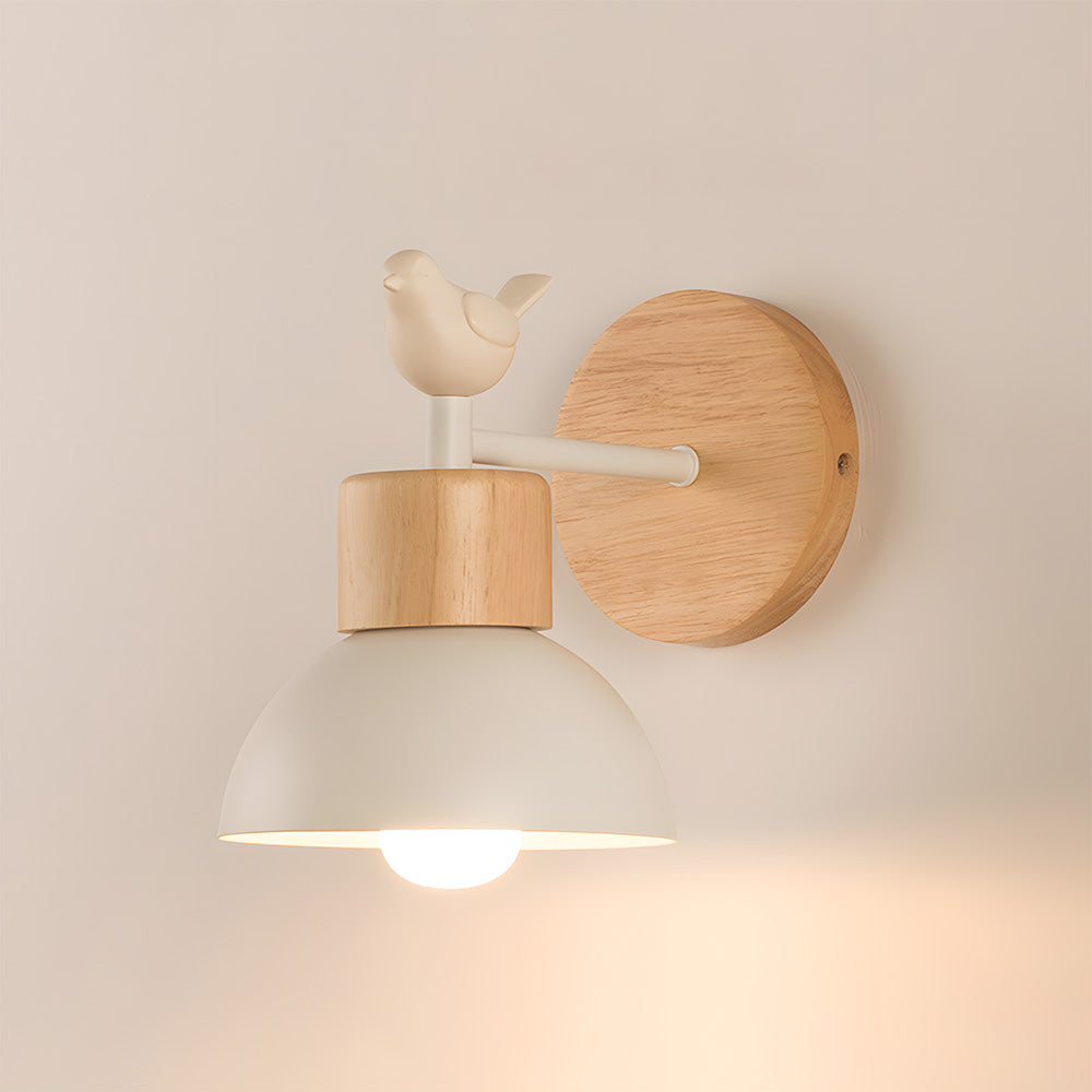 Lámpara de Pared Moderna de Madera para Dormitorio - Aplique Pared Elegante y Acogedor con Diseño Funcional 1