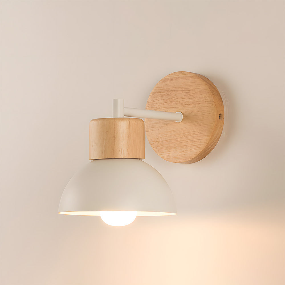 Lámpara de Pared Moderna de Madera para Dormitorio - Aplique Pared Elegante y Acogedor con Diseño Funcional 2