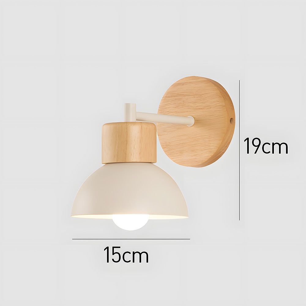 Lámpara de Pared Moderna de Madera para Dormitorio - Aplique Pared Elegante y Acogedor con Diseño Funcional 5