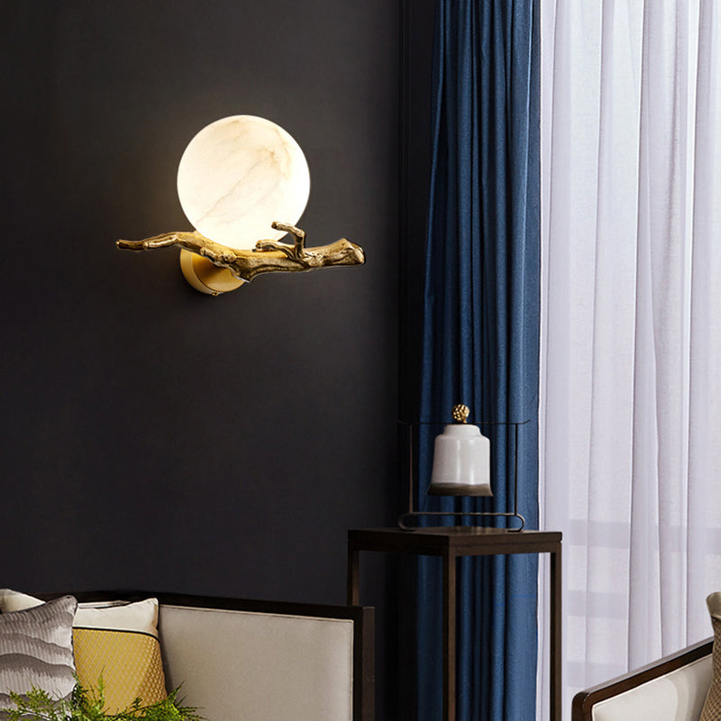 Lámpara de Pared Moderna de Mármol con Luz LED - Aplique Pared de Diseño Nórdico para Sala y Oficina 2