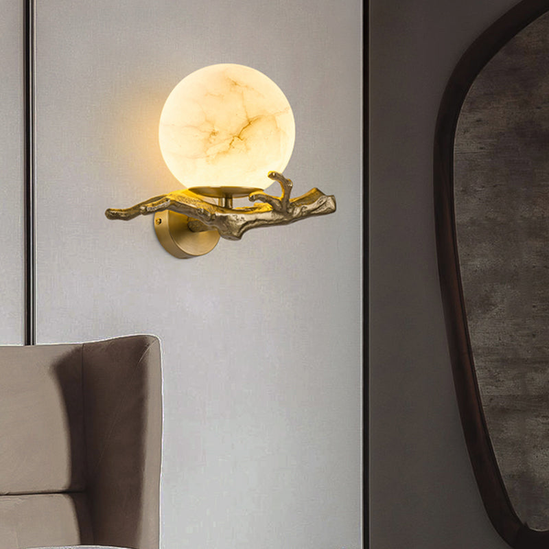 Lámpara de Pared Moderna de Mármol con Luz LED - Aplique Pared de Diseño Nórdico para Sala y Oficina 5