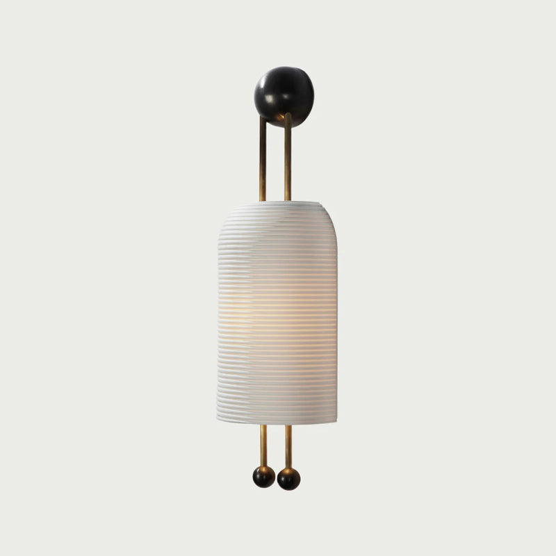 Lámpara de Pared Moderna de Metal y Vidrio, Aplique Pared Elegante para Decoración Interior – Diámetro 25 cm, Color Dorado y Negro 0