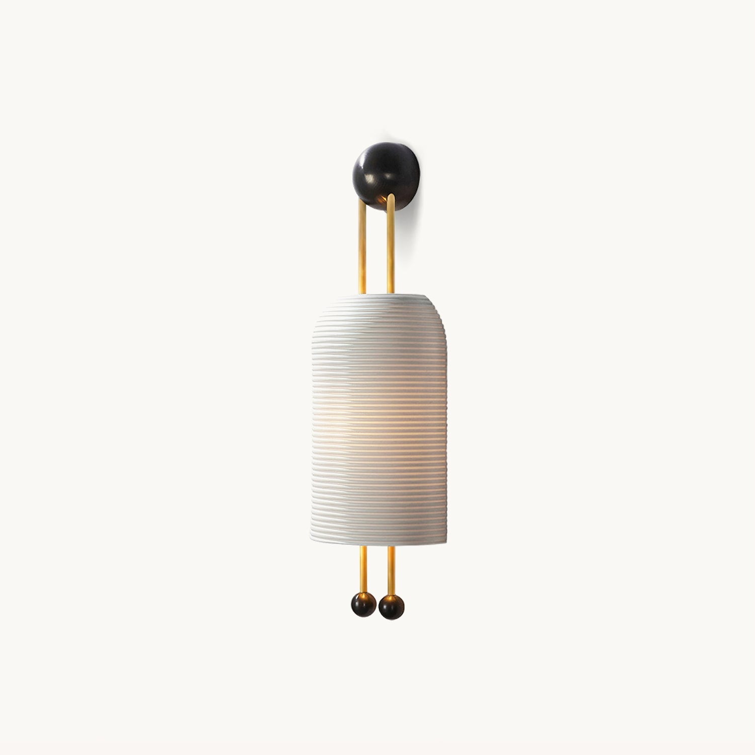 Lámpara de Pared Moderna de Metal y Vidrio, Aplique Pared Elegante para Decoración Interior – Diámetro 25 cm, Color Dorado y Negro 1