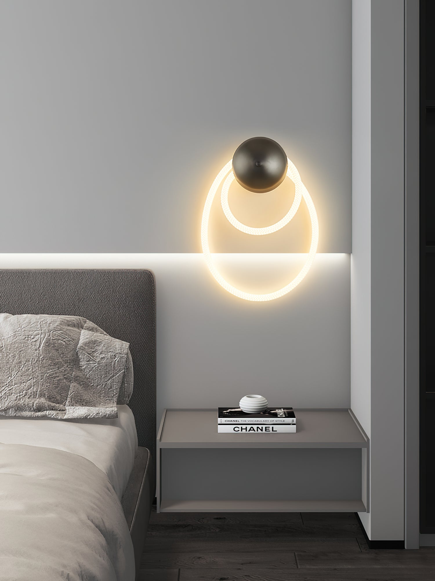Lámpara de Pared Moderna de Silicona con Diseño Minimalista – Luz LED Integrada 5