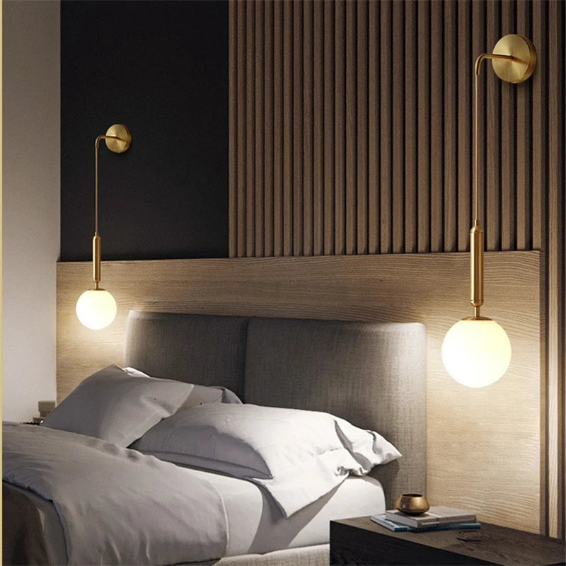 Lámpara de Pared Moderna de Vidrio, Aplique Pared Elegante con Iluminación Suave y Diseño Minimalista para Decoración Contemporánea 1