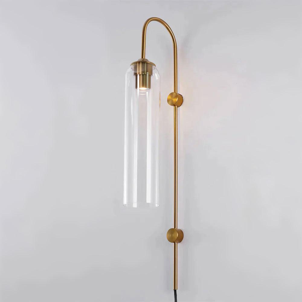 Lámpara de Pared Moderna de Vidrio con Acabados en Negro y Oro – Diseño Elegante y Sofisticado 10