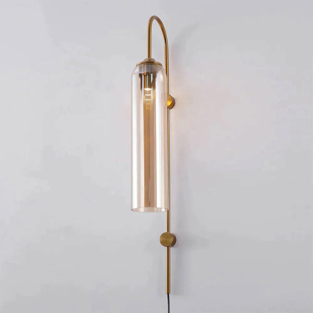 Lámpara de Pared Moderna de Vidrio con Acabados en Negro y Oro – Diseño Elegante y Sofisticado 13