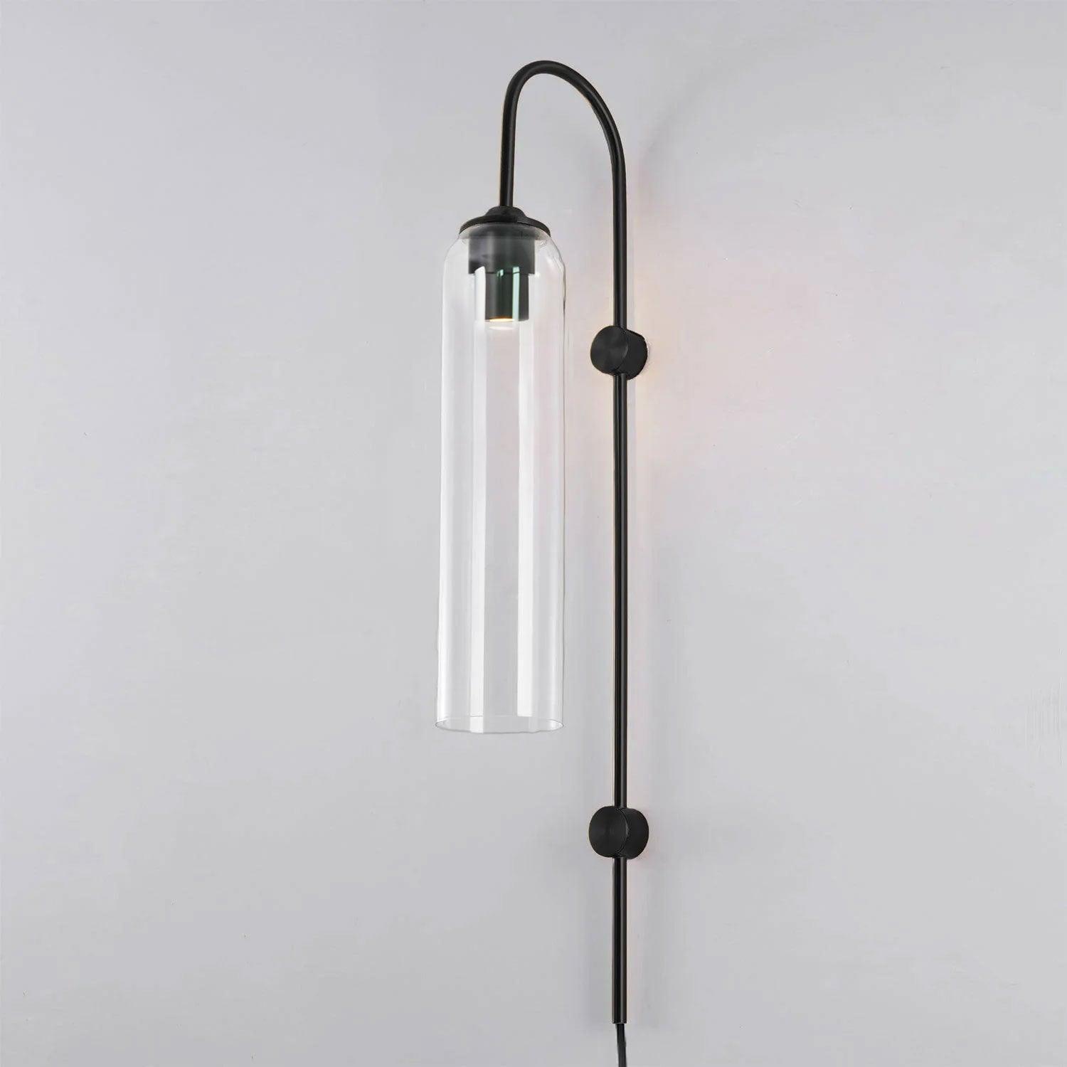Lámpara de Pared Moderna de Vidrio con Acabados en Negro y Oro – Diseño Elegante y Sofisticado 16