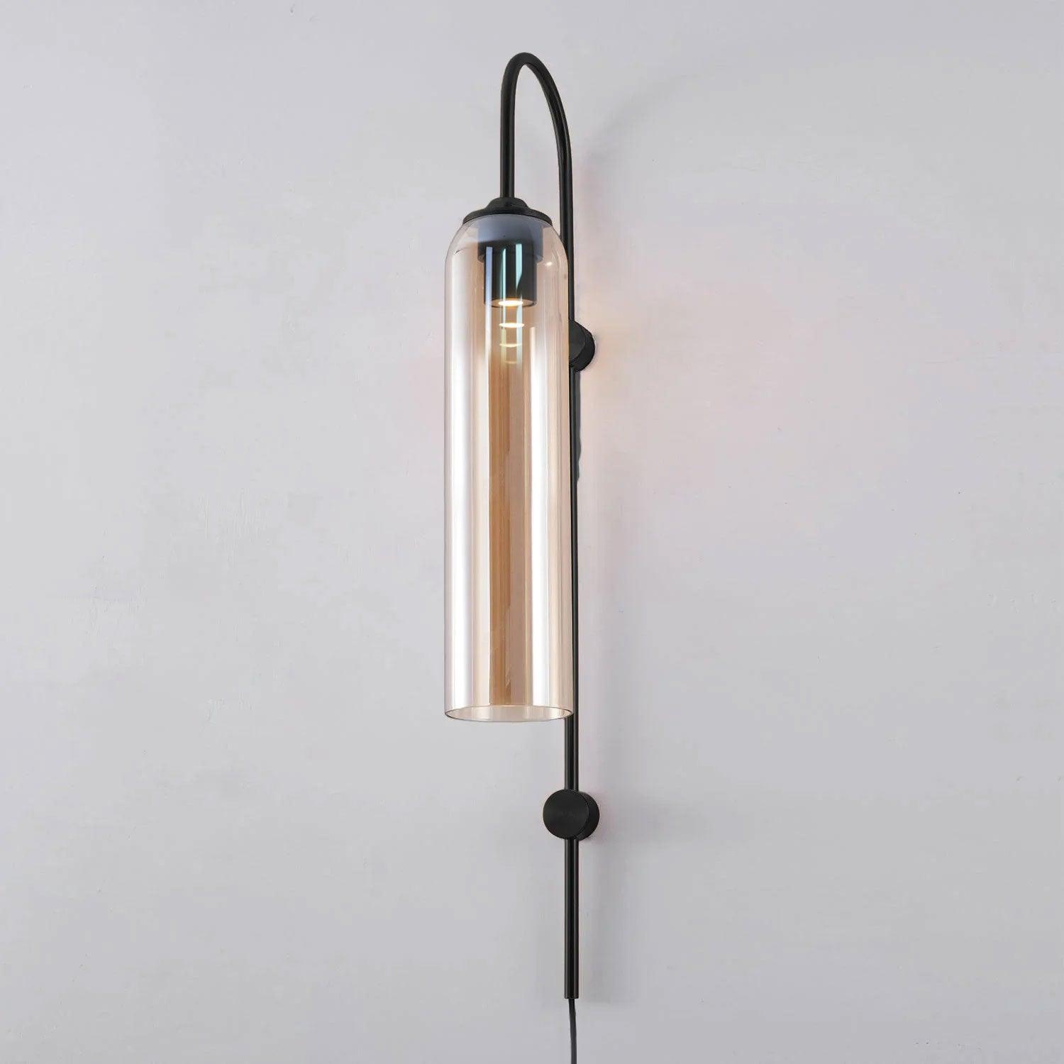 Lámpara de Pared Moderna de Vidrio con Acabados en Negro y Oro – Diseño Elegante y Sofisticado 18