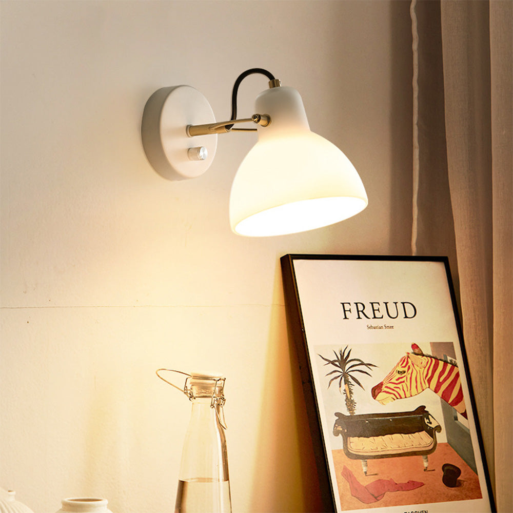 Lámpara de Pared Moderna de Vidrio para Dormitorio - Aplique de Pared Elegante y Sofisticado con Luz E27/E26 1