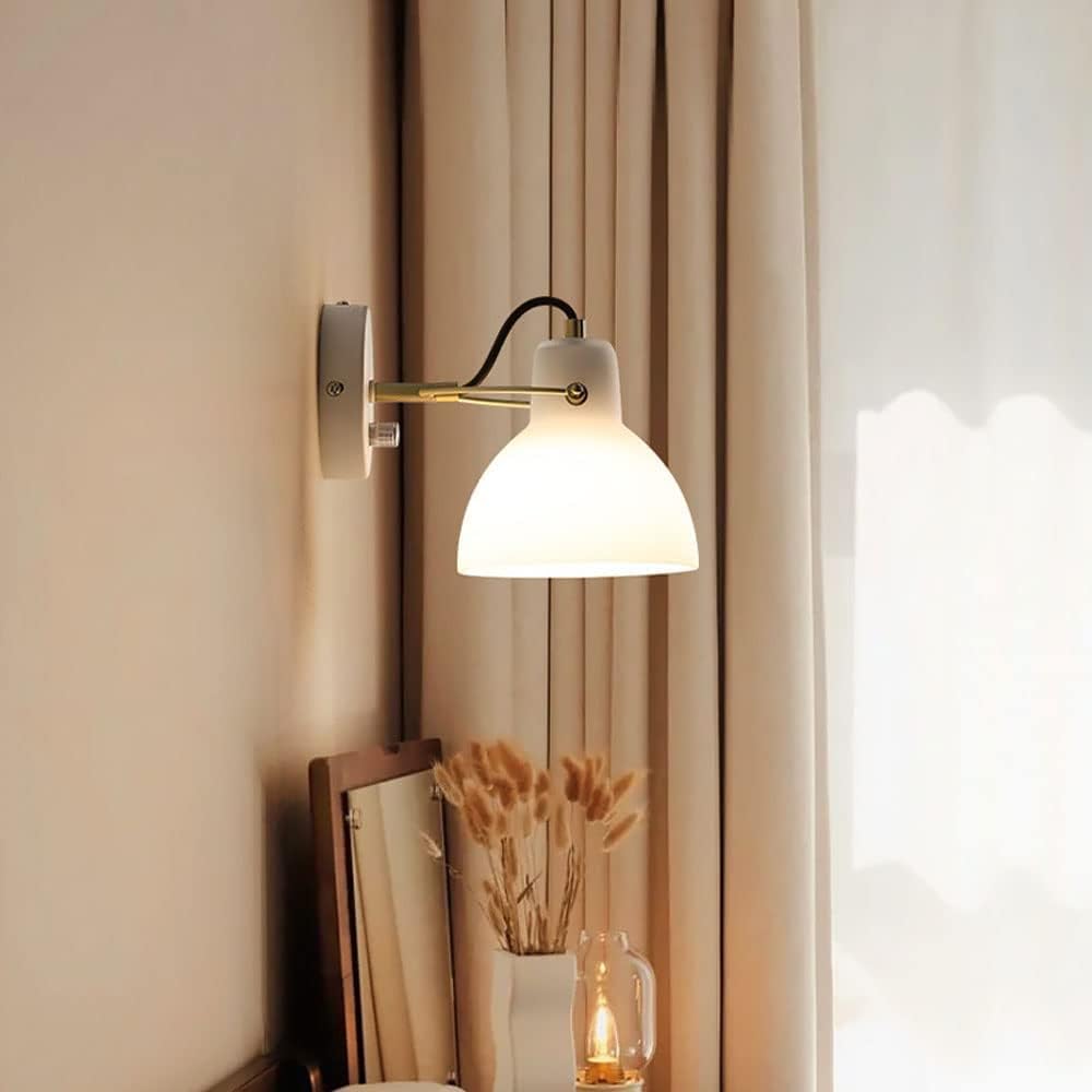 Lámpara de Pared Moderna de Vidrio para Dormitorio - Aplique de Pared Elegante y Sofisticado con Luz E27/E26 3