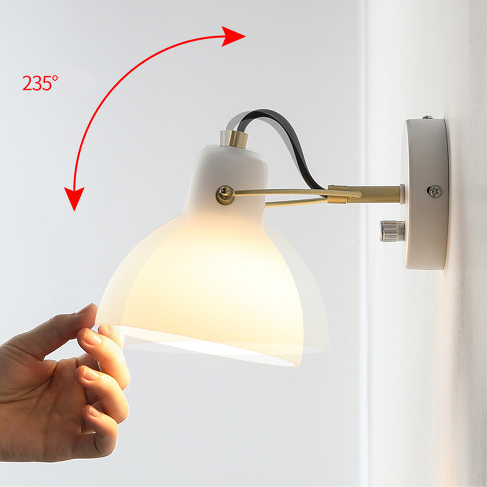 Lámpara de Pared Moderna de Vidrio para Dormitorio - Aplique de Pared Elegante y Sofisticado con Luz E27/E26 7