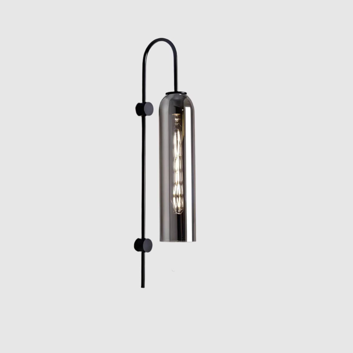 Lámpara de Pared Moderna de Vidrio y Hierro, Aplique Pared LED E27 con Diseño Elegante, Ideal para Decoración Interior 0