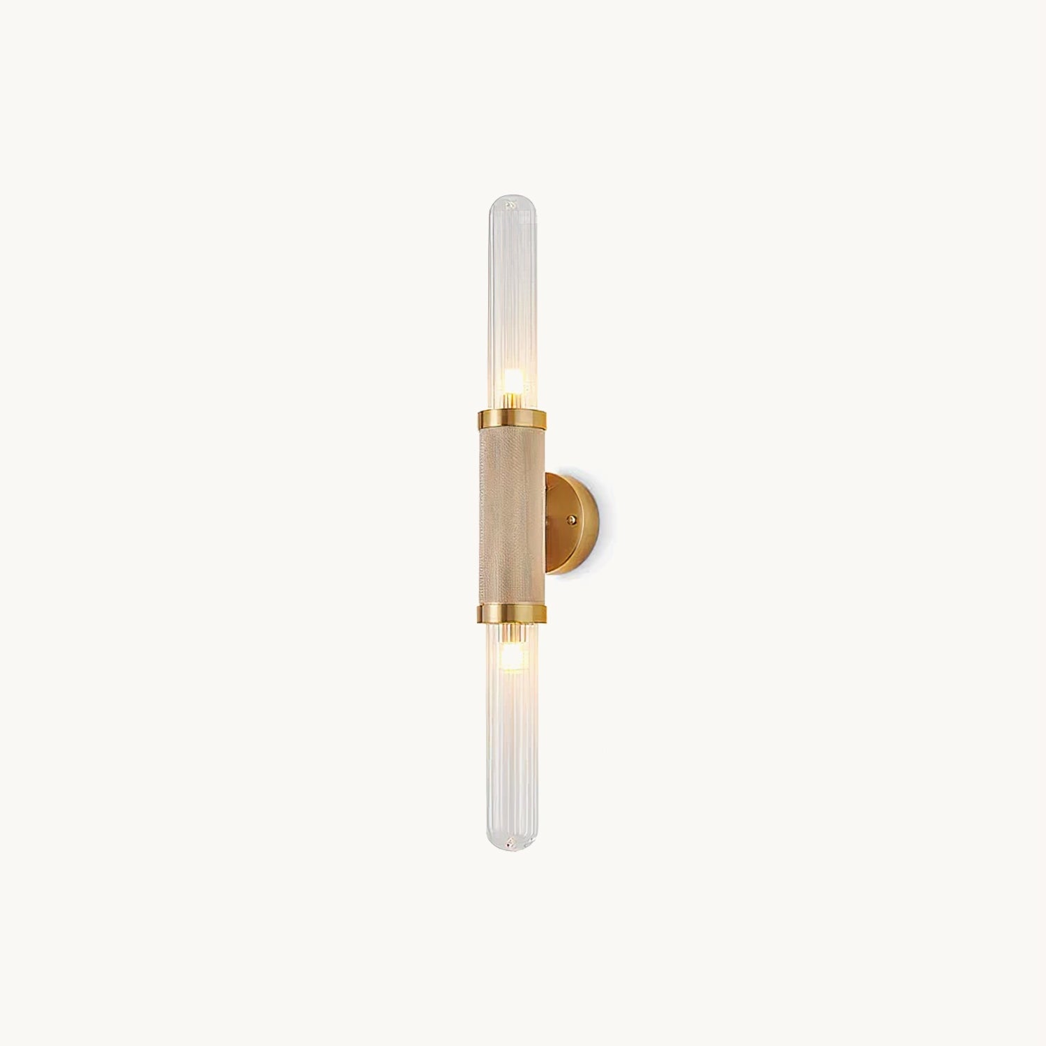 Lámpara de Pared Moderna en Oro con Pantalla de Vidrio – Aplique Pared Elegante para Interiores, Tamaño Doble 18cm x 90cm 1