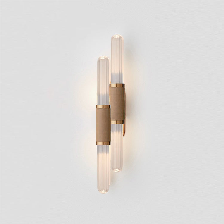 Lámpara de Pared Moderna en Oro con Pantalla de Vidrio – Aplique Pared Elegante para Interiores, Tamaño Doble 18cm x 90cm 11