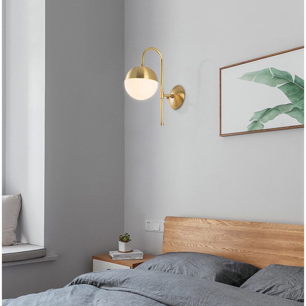 Lámpara de Pared Nórdica de Hierro y Vidrio, Aplique Pared Moderno para Comedor y Sala de Estar, Diseño Escandinavo 2