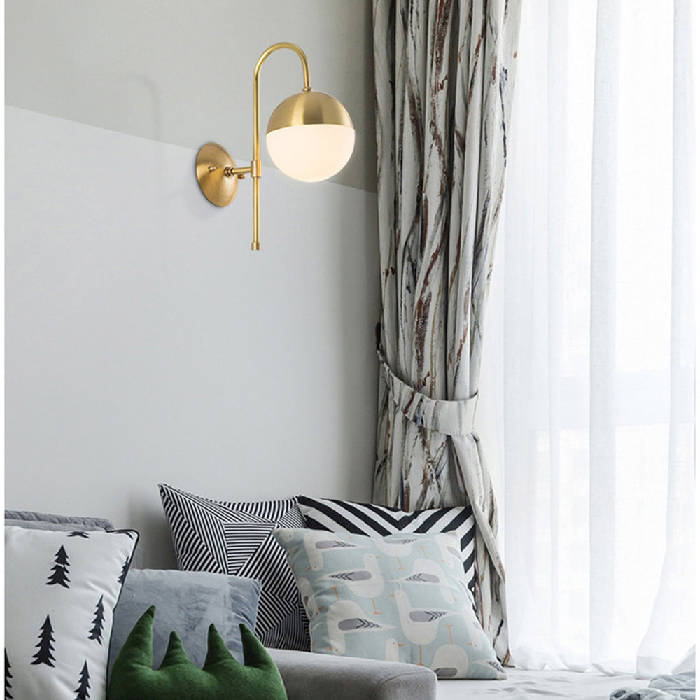 Lámpara de Pared Nórdica de Hierro y Vidrio, Aplique Pared Moderno para Comedor y Sala de Estar, Diseño Escandinavo 4