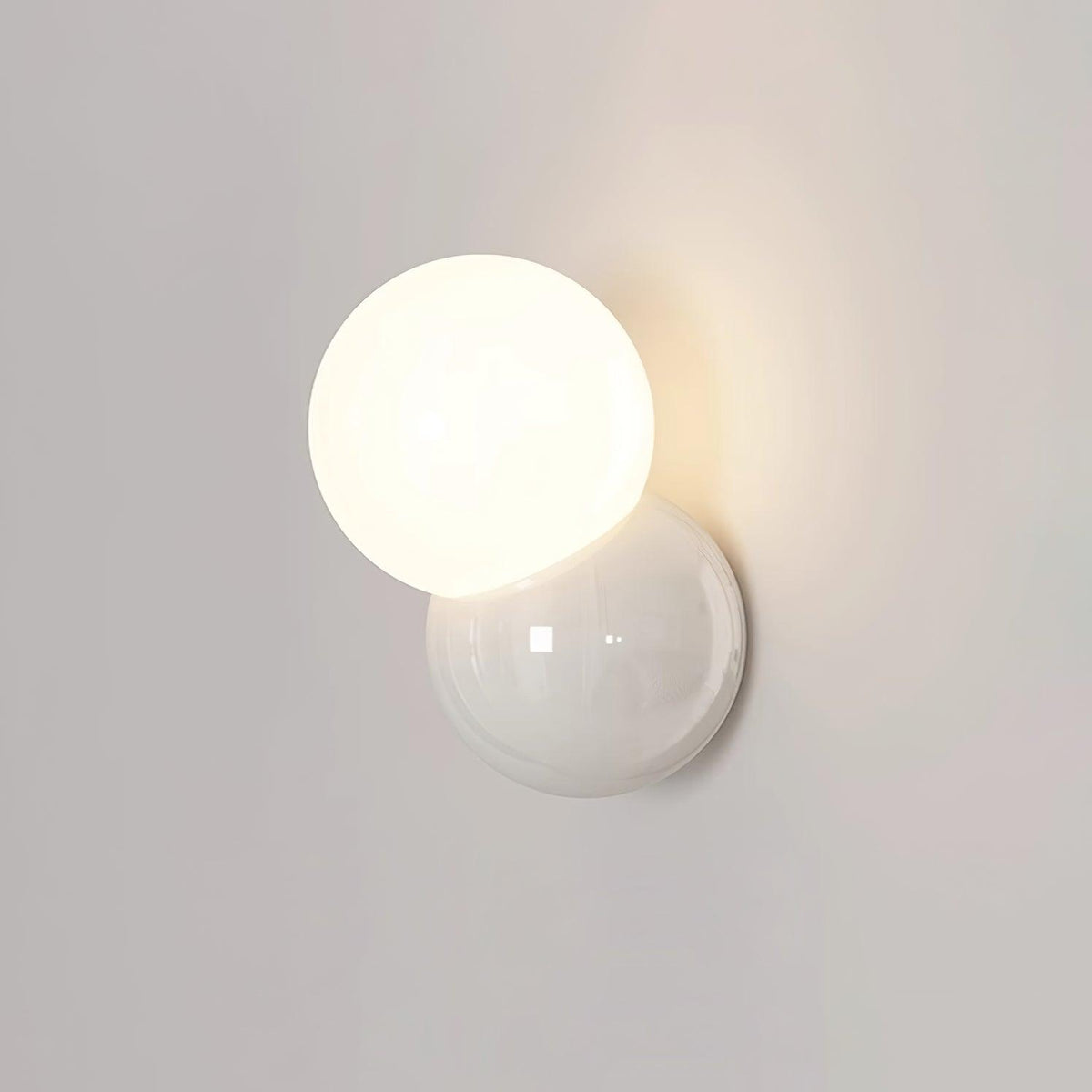 Eryla - Lámpara de Pared- Esférico de Metal y Acrílico – Estilo Elegante para Dormitorio - Blanco - Amarillo y Negro