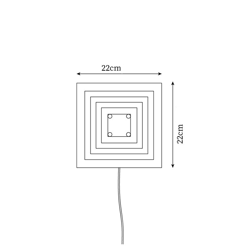 Lámpara de Pared Plug In con Diseño Geométrico en Acrílico – Varios Colores Disponibles 5