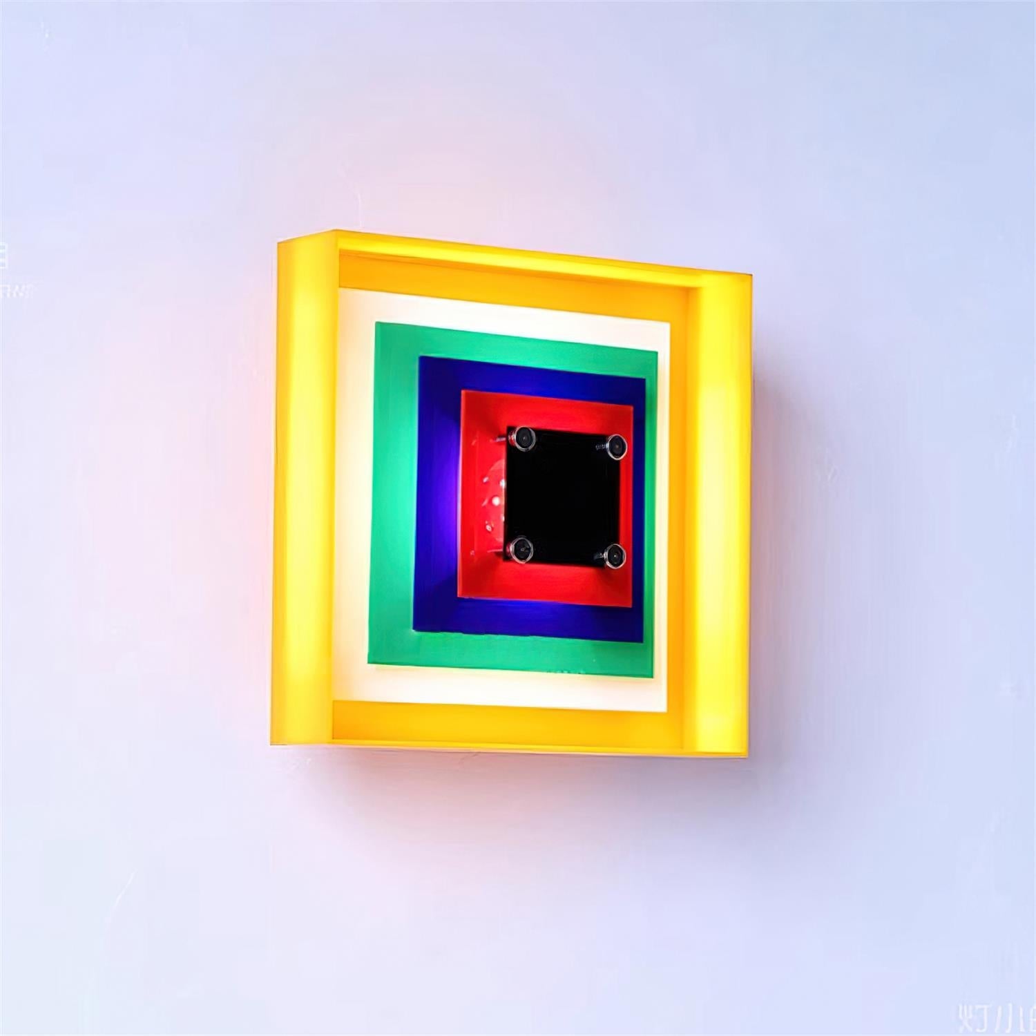 Lámpara de Pared Plug In con Diseño Geométrico en Acrílico – Varios Colores Disponibles 7