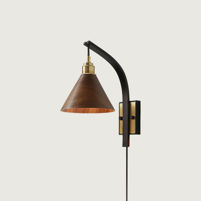 Lámpara de Pared Plug In de Madera con Diseño Moderno y Luz Cálida 10