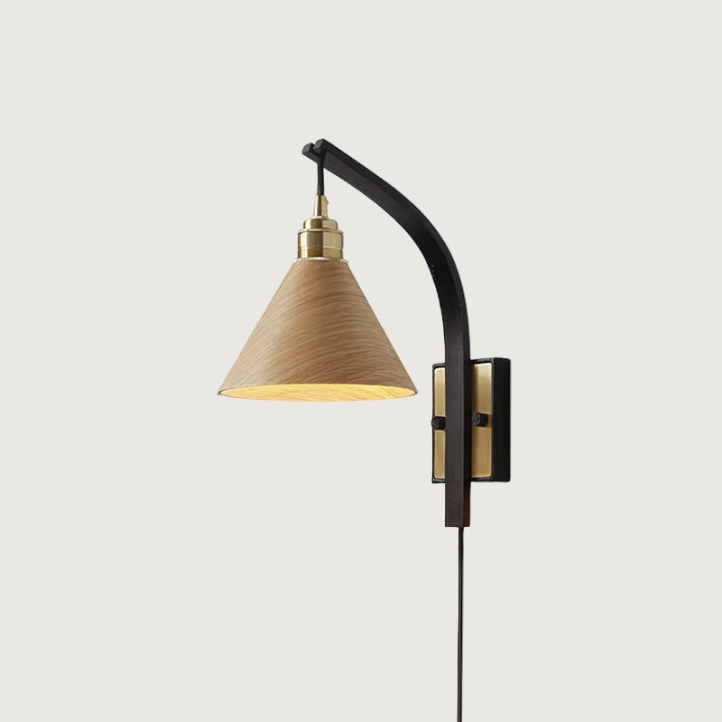 Lámpara de Pared Plug In de Madera con Diseño Moderno y Luz Cálida 9