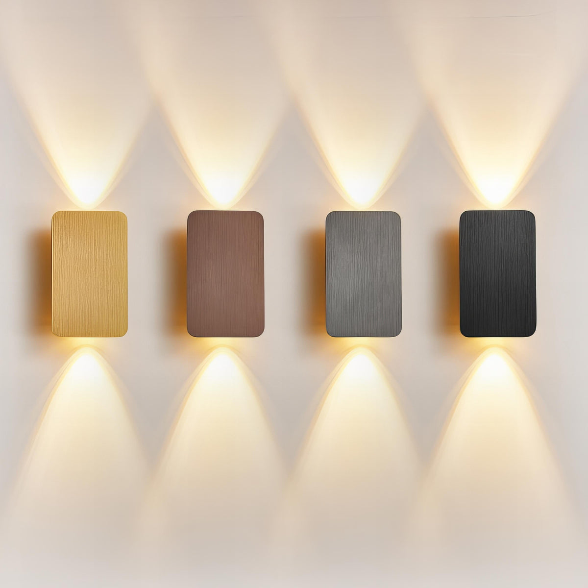 Clamir - Lámpara de Pared Rectangular Moderna con Acabados Metálicos