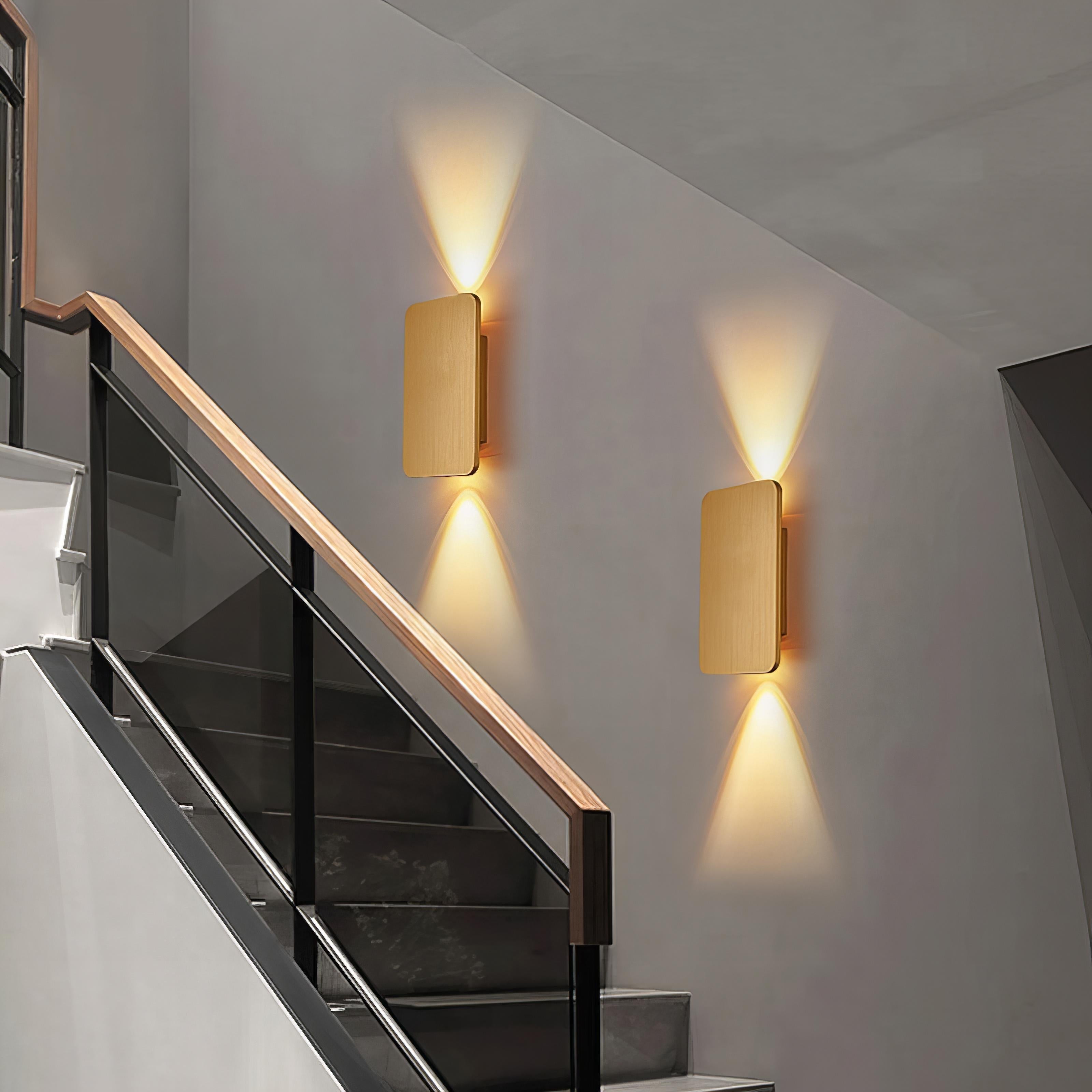 Lámpara de Pared Rectangular Moderna con Acabados Metálicos – Eficiente y Ajustable 6