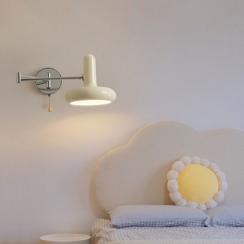 Lámpara de Pared Retro Ajustable con Brazo Móvil de Metal - Aplique Pared Estilo Bauhaus en Color Blanco 7