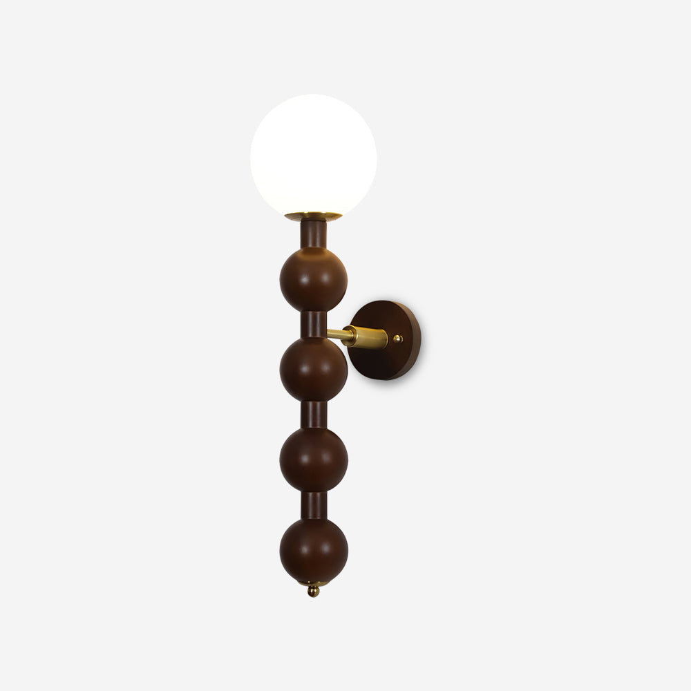 Lámpara de Pared Selene Gourd de Madera y Metal con Diseño Elegante 1