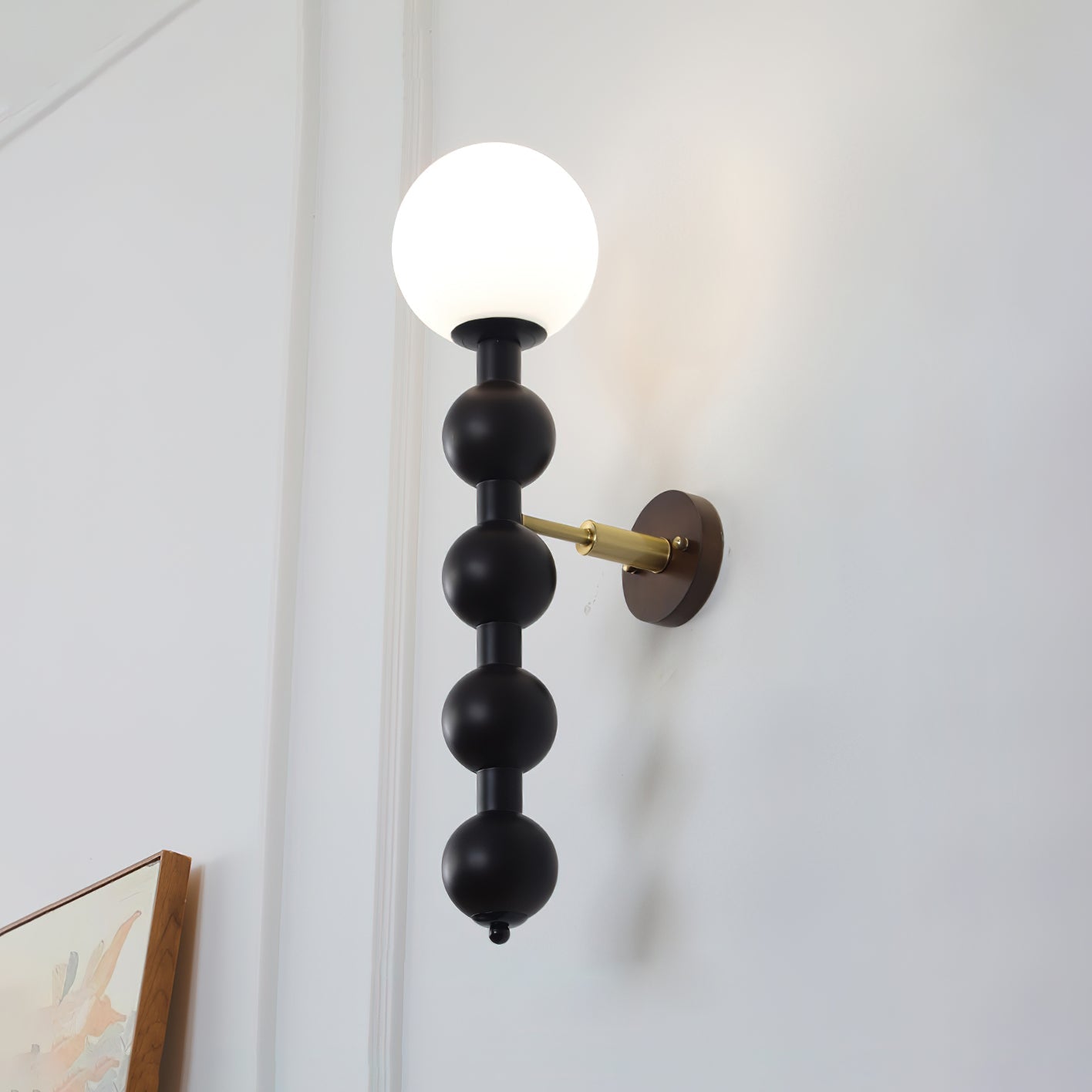 Lámpara de Pared Selene Gourd de Madera y Metal con Diseño Elegante 9