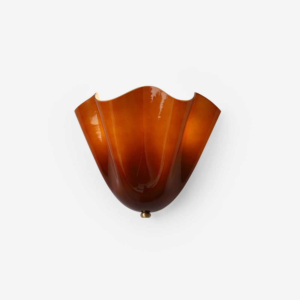 Lámpara de Pared Vera de Vidrio Soplado con Diseño Orgánico y Curvas Elegantes 1