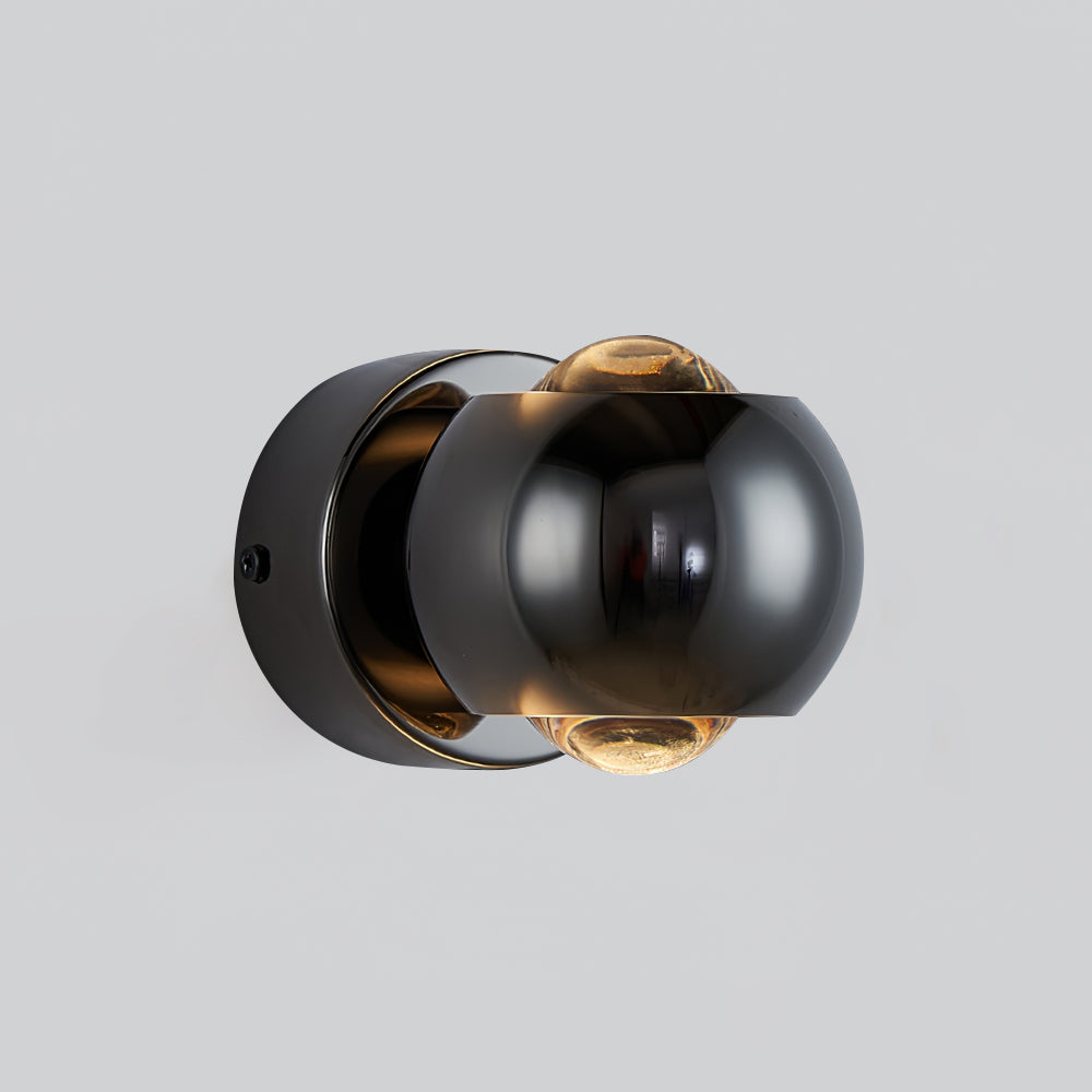 Lyvia - Lámpara de Pared Vertica con Diseño Compacto y LED Integrado - Negro Blanco Cromo y Oro
