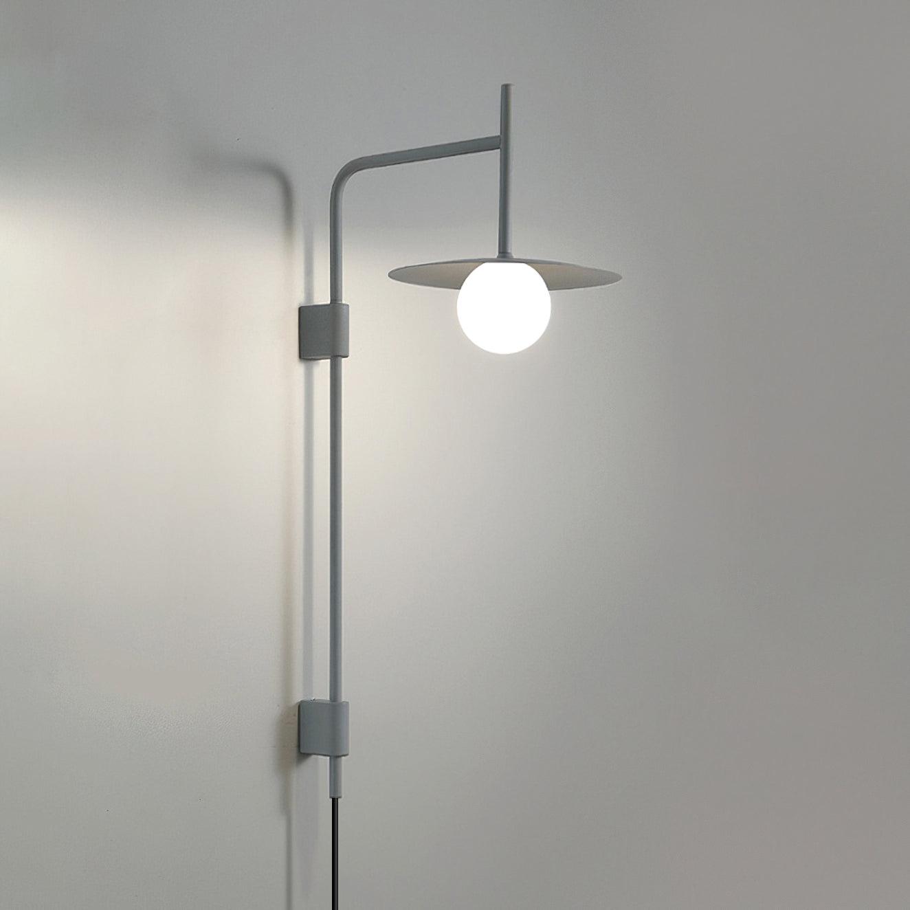 Lámpara de Pared con Brazo Oscilante de Diseño Moderno y Clásico – Metal y Vidrio, 25cm de Diámetro 10